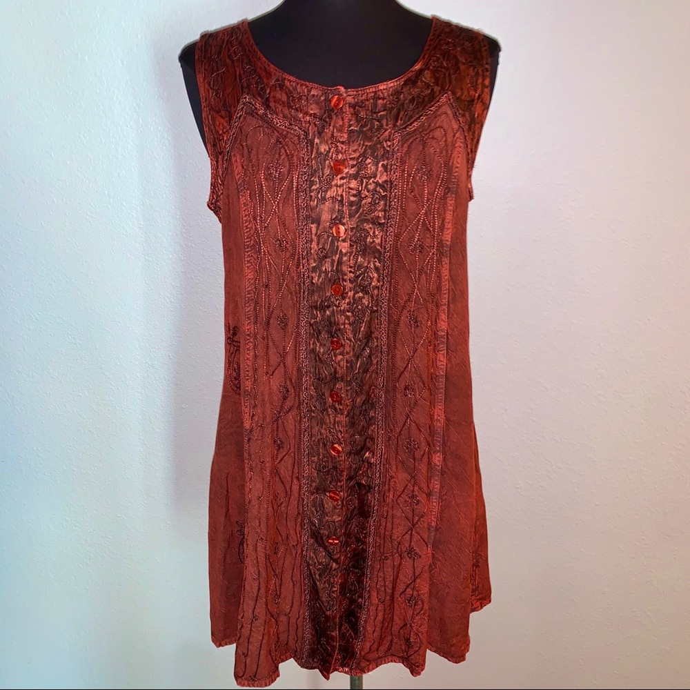Button Down Dress free size